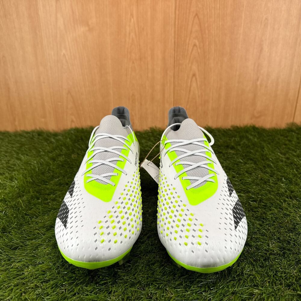 adidas Predator Accuracy.1 Low FG White Black GZ0032 Men’s 11.5 Soccer Cleats - Picture 4 of 7